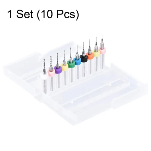 Miniatura 3 de uxcell Brocas para PCB 0.008 in-0.043 in Carburo de Tungsteno Herramienta Rotativa Joyería Grabado CNC Placa de Circuito de Impresión Micro Brocas