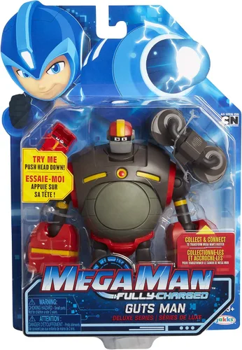 Miniatura 7 de Mega Man Fully Charged Figura de acción de 7 pulgadas Guts Man