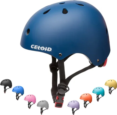 Miniatura 23 de Casco de bicicleta para niños, cascos de patineta para niños de 2 a 3 a 5 a 8 a 14 años, ajustable, multideporte, bicicleta, patinaje, fútbol
