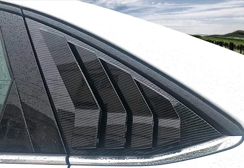 Miniatura 5 de ITrims Accesorios de coche para Volkswagen Jetta MK7 2019 2020 - Rejillas de ventana lateral de automóvil, cubierta de ventilación, obturador, Fibra