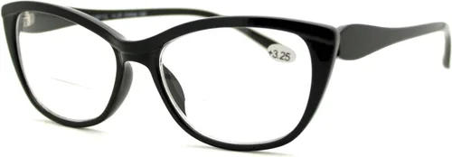 Miniatura 2 de PASTL Gafas de lente transparente con lente de lectura bifocal para mujer, Cateye rectangular