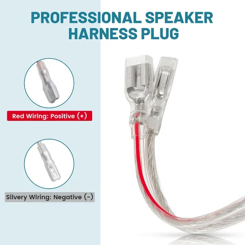 Miniatura 5 de NuIth Soporte de adaptador de altavoz de puerta 6.5 con conector de arnés de cableado de altavoz para VW Volkswagen Passat 1998-2016, Golf