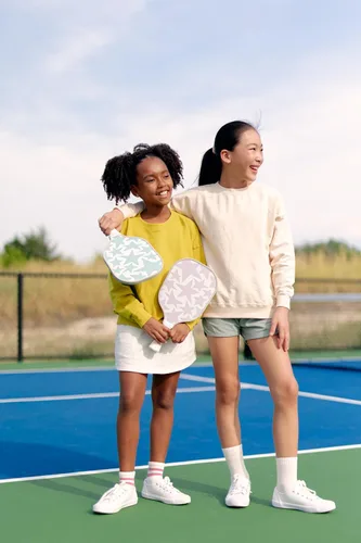 Miniatura 8 de Paleta de pickleball juvenil – Paleta de tamaño infantil para niños de 12 años en adelante, paleta de pickleball pequeña y ligera para niños