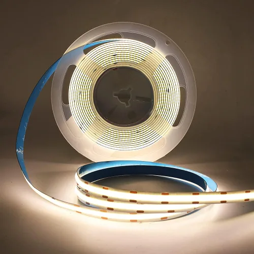 Miniatura 8 de Tira de luces LED COB flexible, 3.3 ft/3.3 pies de cuerda de luces LED COB flexible DC 5V 320 LEDs/m blanco cálido 3000K no impermeable USB cinta