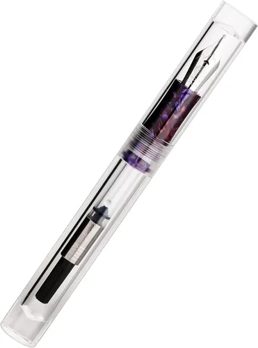 Miniatura 9 de Copo de nieve versión de Navidad C1 Eye Dropper Relleno Pluma Estilográfica Totalmente Transparente Gran Capacidad Almacenamiento de Tinta con Caja