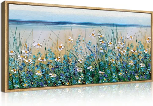 Miniatura 40 de BINCUE Lienzo de plantas botánicas neutrales, 6 piezas, arte de pared rústico, pinturas de pared de granja, impresiones botánicas de plantas