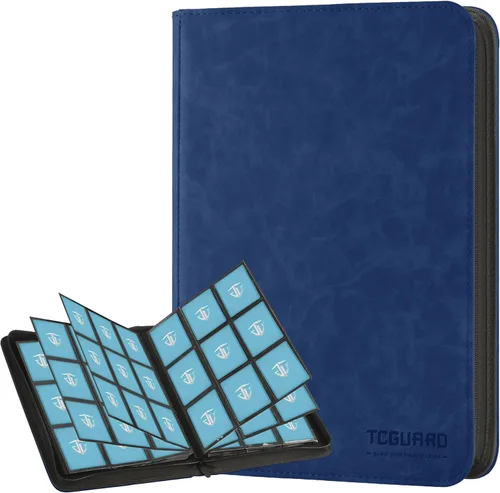 Miniatura 18 de Carpeta con cremallera de 12 bolsillos para 720 tarjetas, bolsillos laterales seguros de carga, carpeta de álbum de tarjetas intercambiables, Negro