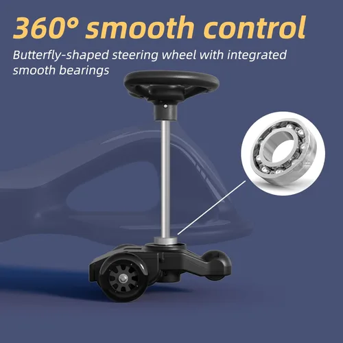 Miniatura 8 de XJD 6V Coche Eléctrico Oscilante de Paseo, Vehículo de 2 en 1 con Batería Recargable Antivuelco y Rueda Luminosa Colorida para Juguetes de Paseo