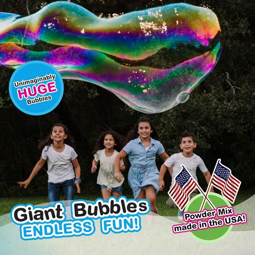 Miniatura 6 de WOWmazing Mezcla de polvo de recarga de burbujas grandes (6 paquetes) – Convierte el detergente para platos en burbujas gigantes. Hace 6 galones.