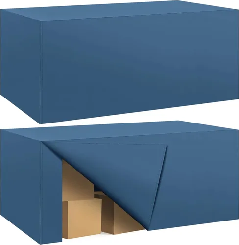Miniatura 30 de Paquete de 2 manteles ajustados para mesa rectangular de 4 pies, 48 x 24 pulgadas, cubiertas de mesa verde manzana, tela de poliéster resistente al