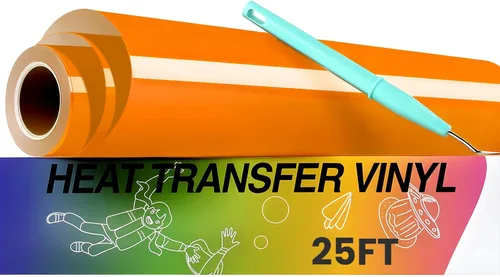 Miniatura 12 de HTVRONT Rollo de vinilo de transferencia de calor HTV – 12 pulgadas x 25 pies, vinilo negro para planchar para camisetas, fácil de desmalezar