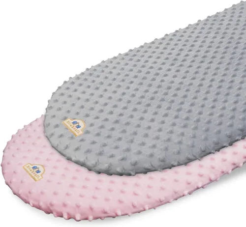 Miniatura 8 de BlueSnail Paquete de 2 sábanas suaves y elásticas para moisés, color gris (32 x 16 pulgadas)