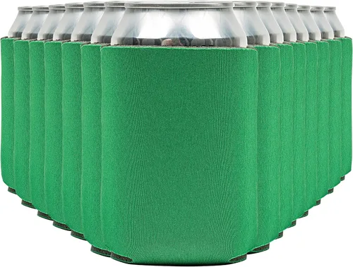 Miniatura 48 de Fundas enfriadoras de latas de cerveza en blanco (paquete de 14) fundas enfriadoras de latas de cerveza con aislamiento suave - Fundas negras lisas