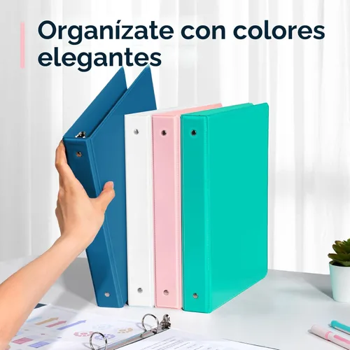 Miniatura 7 de BinderX - Carpeta de 3 anillos redondos extraduradera de 1 pulgada, se adapta a 175 hojas de papel de 8.5 x 11 pulgadas, cubierta personalizable