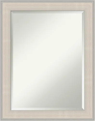 Miniatura 55 de Amanti Art Espejo de pared, espejo de marco de madera blanca lavada para decoración de pared o uso como espejo de baño para sobre el fregadero