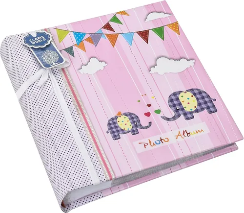 Miniatura 2 de Apan - Álbum de fotos grande de 6 x 4 pulgadas para 200 fotos, regalo ideal (elefante rosa para niños)