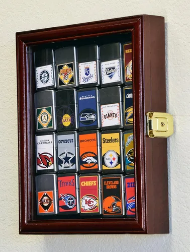 Miniatura 3 de 20 Zippo Lighter Display Case Cabinet Holder Wall Rack Box - Lockable
