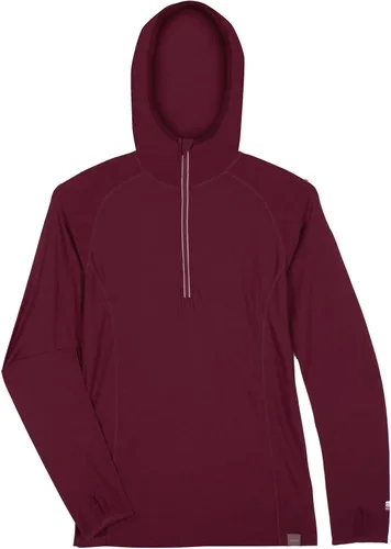 Miniatura 4 de MERIWOOL Sudadera con capucha para mujer, ligera, de lana merina, manga larga, térmica