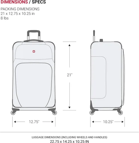 Miniatura 6 de SwissGear - Equipaje suave expandible Sion con ruedas Azul