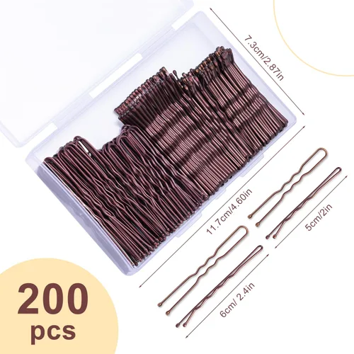Miniatura 2 de TsMADDTs Bobby Pins - Horquillas para el pelo en forma de U para moños de ballet para mujeres y niñas con caja de almacenamiento, 2.4 pulgadas y 2