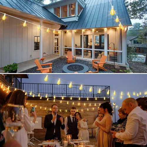 Miniatura 6 de Larkvue Tira de luces LED S11 de 75 pies para exteriores, luz regulable para patio, con 22+2 bombillas Edison de 2700 K impermeables, inastillables