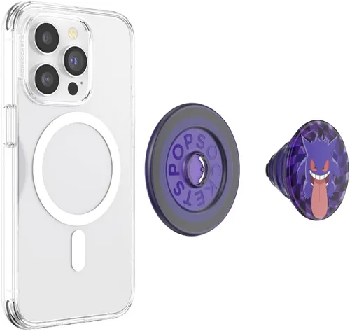 Miniatura 4 de PopSockets PopGrip para MagSafe, agarre magnético y soporte para teléfono, tapa intercambiable, agarre seguro para fundas MagSafe de iPhone, soporte