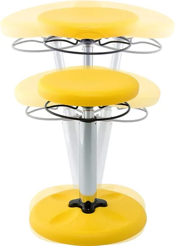 Miniatura 5 de Kore - Silla de altura ajustable, asiento activo para niños, adolescentes: Mejor que una pelota de equilibrio, asientos flexibles para aula. Amarillo