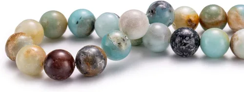 Miniatura 5 de BEADIA Cuentas redondas de piedra natural de jade de amazonita semipreciosas sueltas para hacer joyas 6MM 61PCS Amazonita Jade
