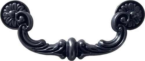 Tirador de cajón CC de 6 pulgadas, estilo vintage, color negro antiguo