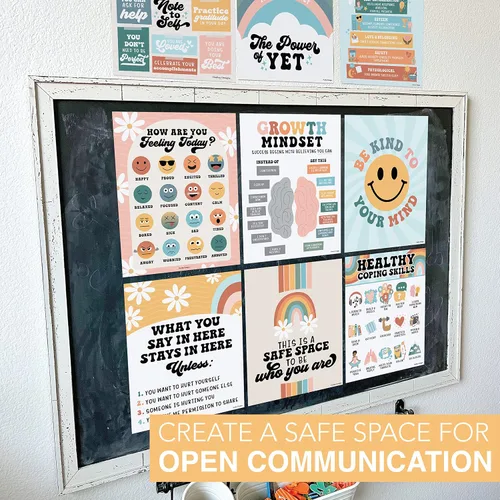 Miniatura 3 de Hadley Designs 9 pósteres de salud mental para el aula, consejero escolar, oficina, decoración de oficina, terapia de salud mental, carteles