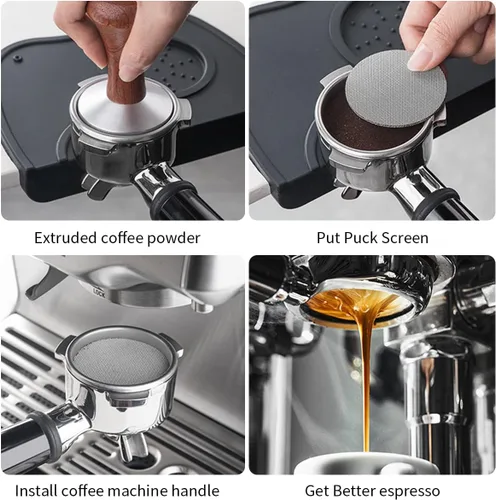 Miniatura 6 de Espresso Puck Screen choxila 1.7 Espesor 100μm Filtro Finura Filtros Reutilizables Filtro de Café de Acero Inoxidable Disco Disco Disco Pantalla