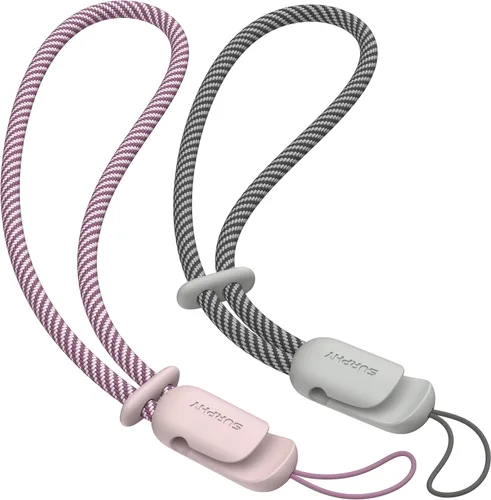 SURPHY Paquete de 2 cordones de teléfono para funda de teléfono celular, correa de muñeca para teléfono para funda, correa de teléfono celular con