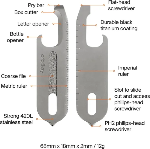 Miniatura 5 de Herramienta múltiple Orbitkey V2 - Plata Plateado