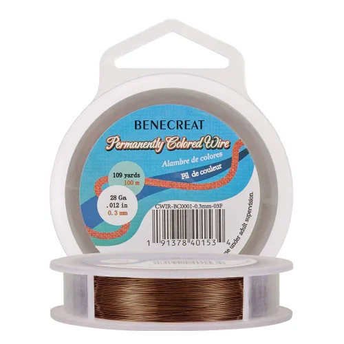 Miniatura 31 de BENECREAT Alambre de cobre para cuentas de joyería de calibre 18, resistente al deslustre, alambre de metal de bronce antiguo para hacer joyas