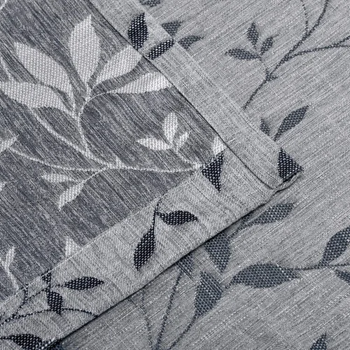 Miniatura 4 de Superior Ghera - Cortinas de jacquard con detalles de ventana, perfectas para habitación familiar, dormitorio, hojas, naturaleza con ojales