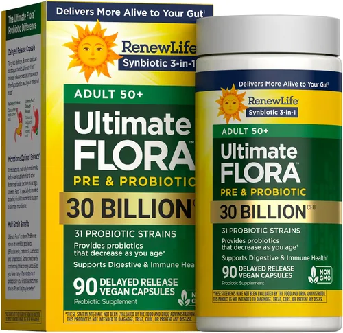 Miniatura 7 de Renew Life –Última flora para adultos 50 + Suplemento Probiótico de 30 mil millones, 90 unidades (Ex fórmula senior), 631257595607, 30, 1, 1