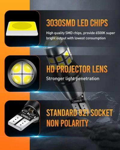 Miniatura 67 de 1156 Bombillas LED Ámbar Amarilla Luz de Señal de Giro 400% de Brillo 1141 1003 7506 Bombillas LED P21W Usadas para Luces Intermitentes Luz Trasera
