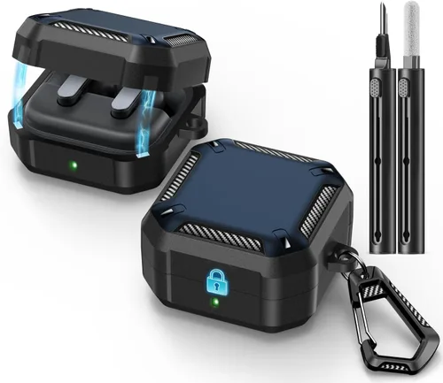 Miniatura 27 de Lock Fit Diseñado para Samsung Galaxy Buds3 FE (2025) / Buds3 Pro (2024) / Funda Buds 3 (2024), con kit de limpieza Cuerpo completo Resistente a