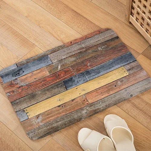 Miniatura 20 de Alfombra antideslizante de espuma de esponja de pelo bajo para puerta de baño, alfombras separadas a prueba de deslizamiento, alfombra de ilusión