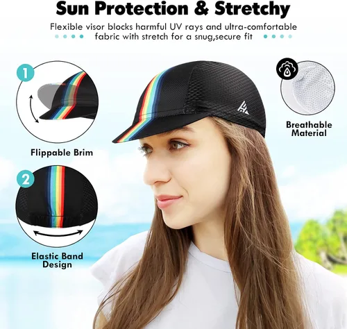Miniatura 6 de Hikenture Cycling Cap for Men and Women,Bike Hat with Visor Summer Sun Hat