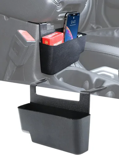 Savadicar Organizador de almacenamiento colgante de consola central para Jeep Wrangler JL JLU 4XE 2018-2025 y Jeep Gladiator JT, bandeja de ABS con
