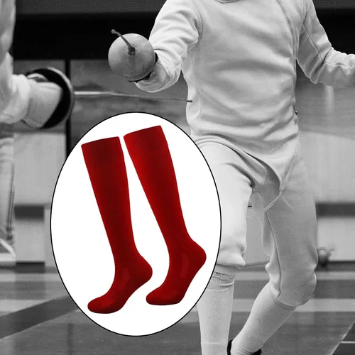 Miniatura 3 de Fancyes Calcetines de esgrima transpirables para absorción de sudor, equipo de esgrima, cómodos, atléticos, unisex, para juego de lámina de espada