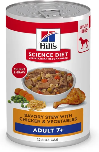Miniatura 20 de Hill's Science Diet Adult 7+ - Alimento húmedo para perros, pavo y cebada, latas de 13 onzas, paquete de 12