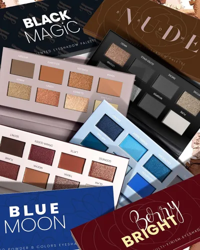 Miniatura 8 de Paleta de sombras de ojos ahumadas negras, 8 colores, gris oscuro, sombra de ojos ahumada para maquillaje gótico, negro, plateado, blanco, gris