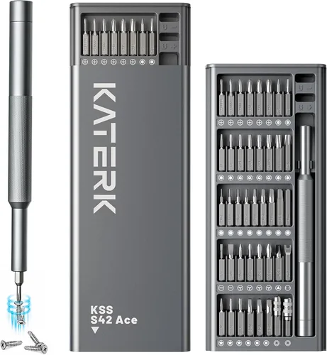 Miniatura 9 de KATERK Juego de destornilladores de precisión 25 en 1, juego de destornilladores pequeños magnéticos, mini kit de herramientas de reparación para 24