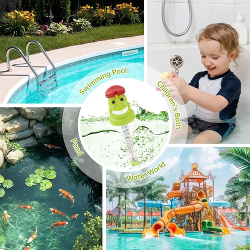 Miniatura 5 de Floating Pool Thermometer, Large Display with String Easy to Read, Shatter Resistant, Water Temperature Thermometer for Outdoor & Indoor Swimming