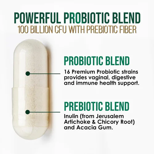 Miniatura 3 de Probióticos 100 mil millones de UFC por porción, 16 cepas probióticas de primera calidad, apoyo inmunológico, salud intestinal, estreñimiento