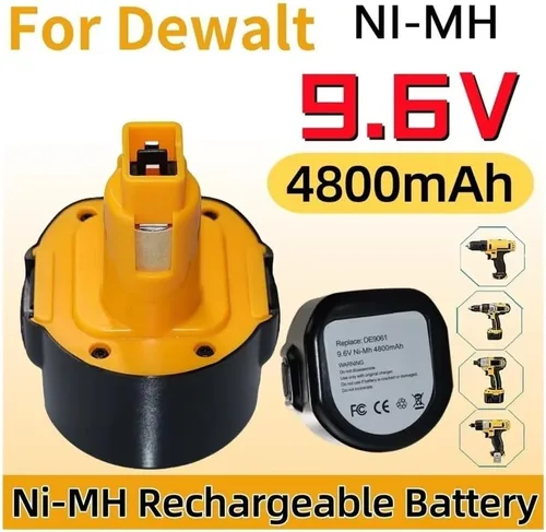 Miniatura 2 de 9.6V Ni-MH Battery Compatible with DeWalt DW9061 DW9062 Replacement for DE9061 DE9036 DE9062 Cordless Drill Impact Driver & Saw Extended 2.0Ah