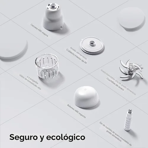 Miniatura 5 de Bc Babycare Fabricante de Alimentos para Bebés - Licuadora de puré de bebé de vidrio para frutas, verduras y carne, mini procesador de alimentos Azul