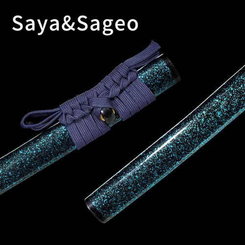 Miniatura 5 de Katana de acero templado con resorte de arcilla de 41 pulgadas, espada samurái japonesa hecha a mano, espada samurái japonesa de espada completa